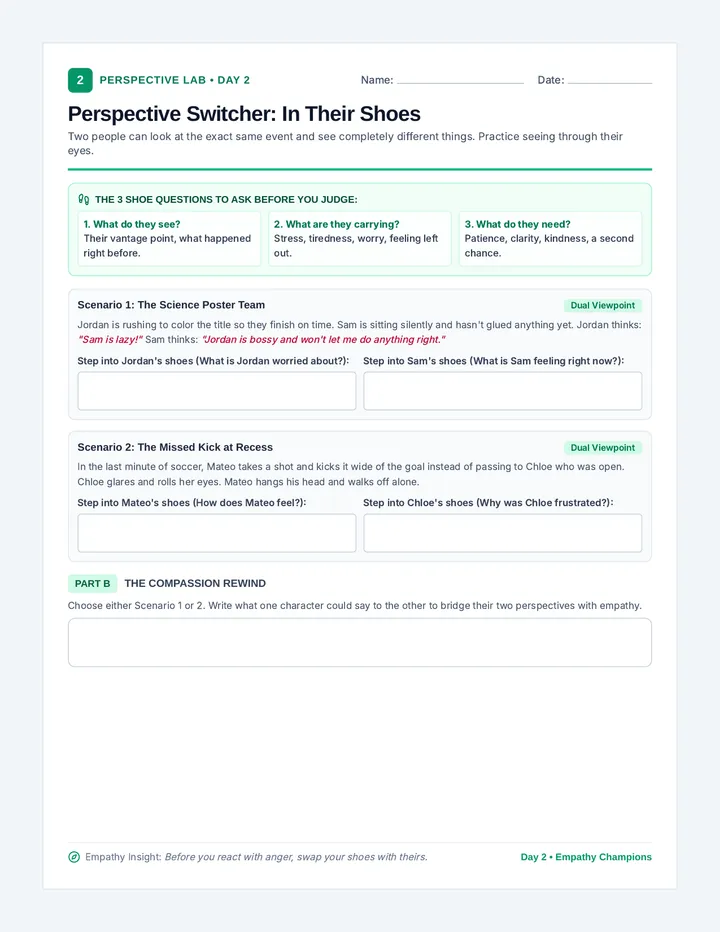Perspective Switcher Worksheet