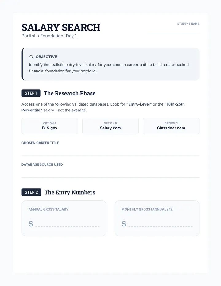 Salary Search Worksheet