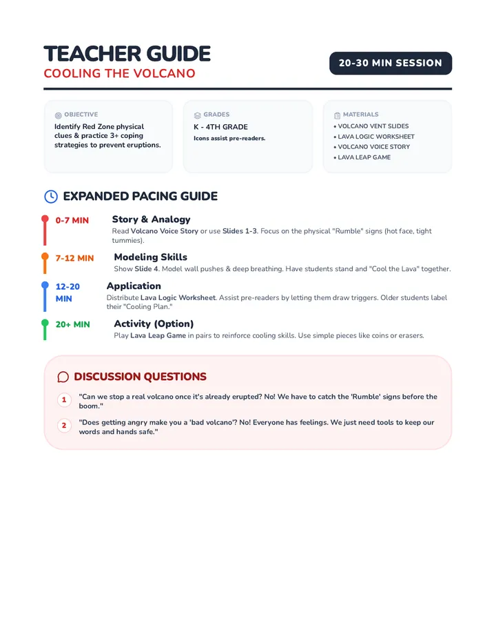 Volcano Guide Teacher Notes