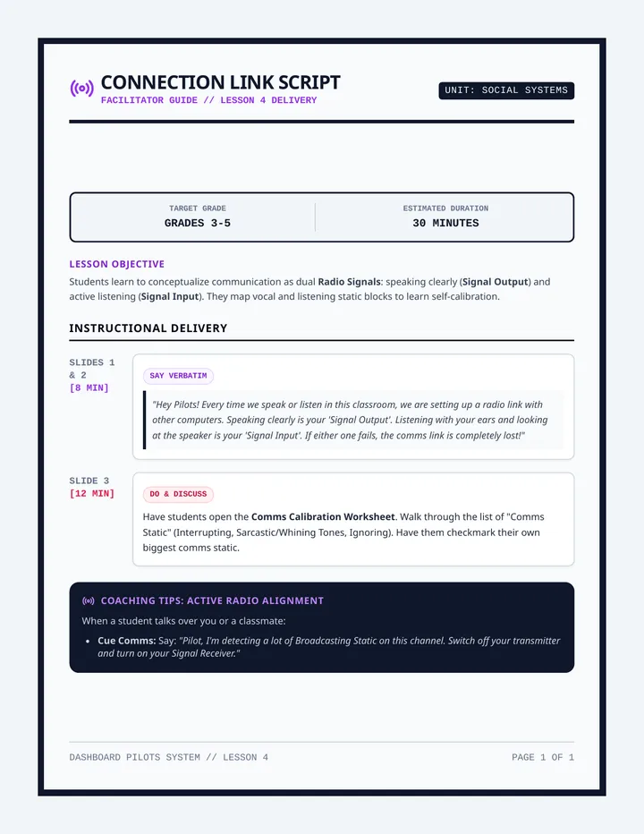 Signal Facilitator Script