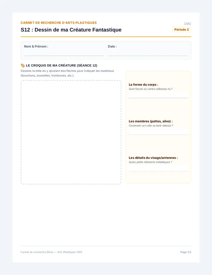 Carnet de Recherche S12 S13 Élève