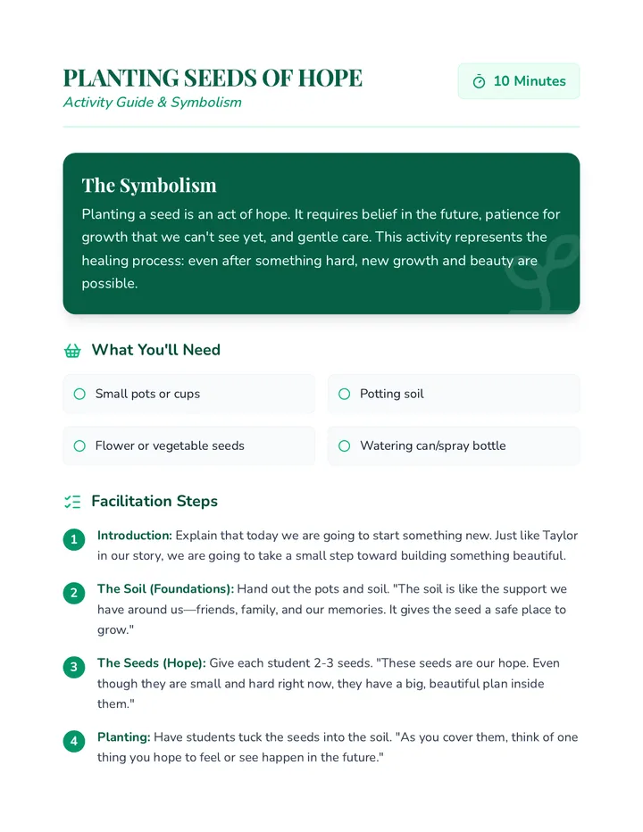 Planting Seeds of Hope Activity Guide