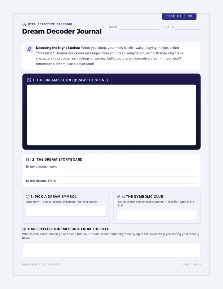 Dream Decoder Journal Worksheet