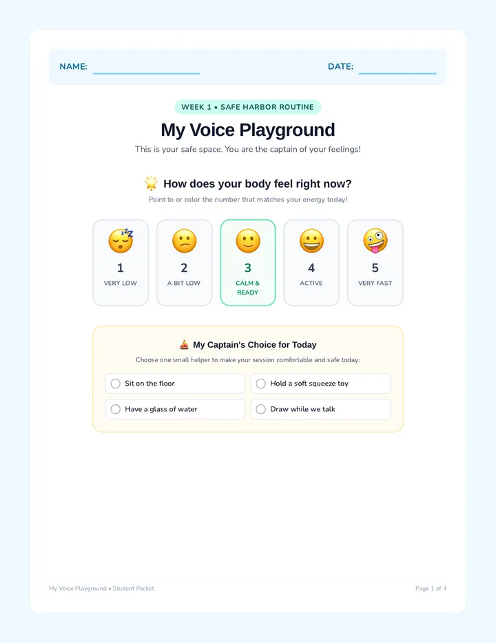 My Voice Playground Student Workbook