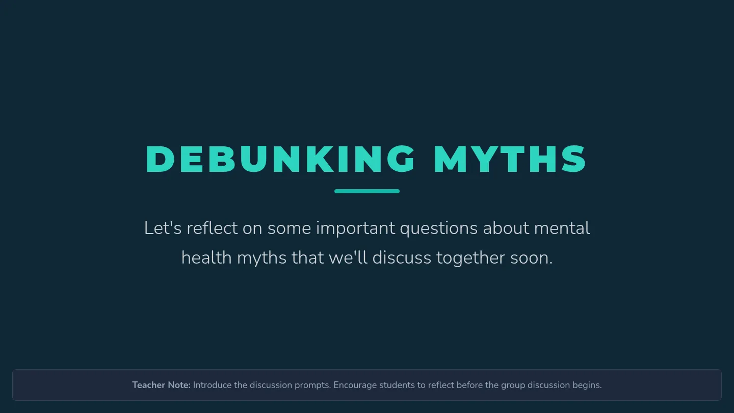 Debunking Myths Discussion Slides