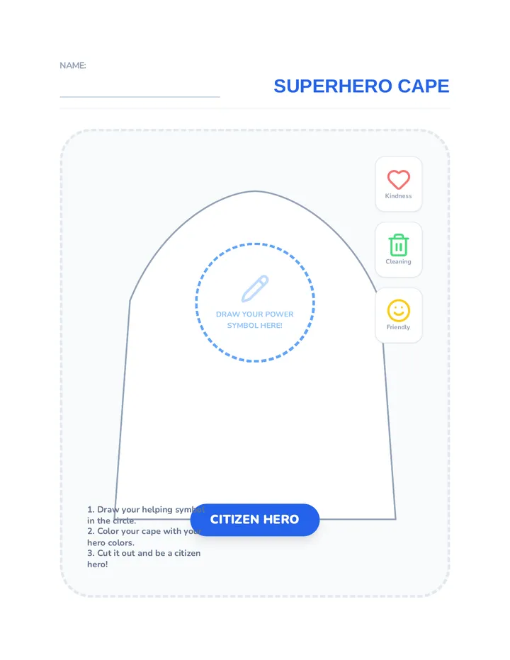 Superhero Cape Activity