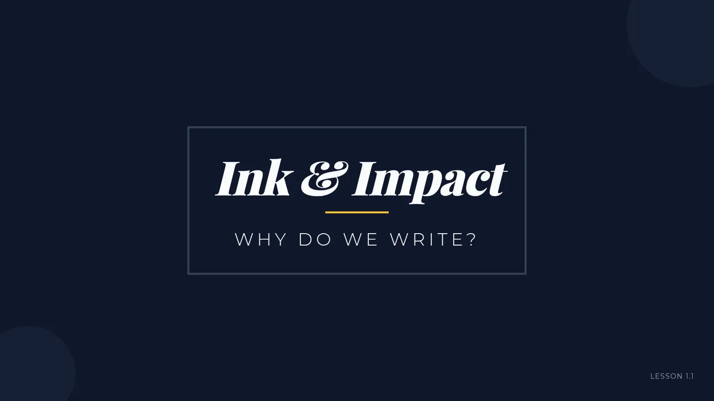 Exploring Writings Purpose Slides