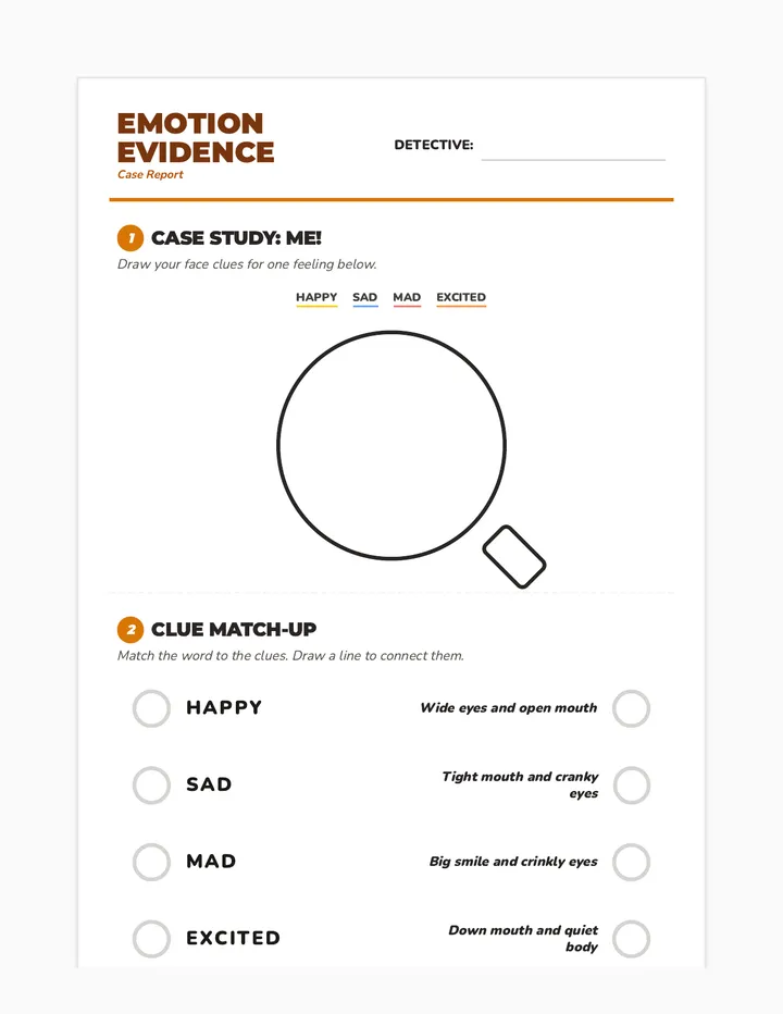 Emotion Evidence Worksheet