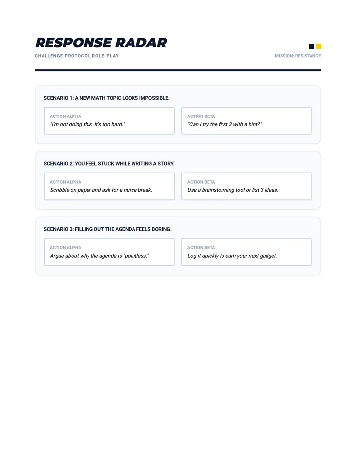 Response Radar Role Play Cards