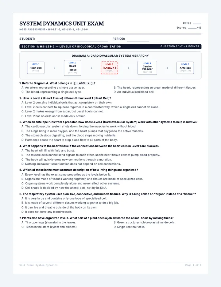 System Dynamics Unit Exam