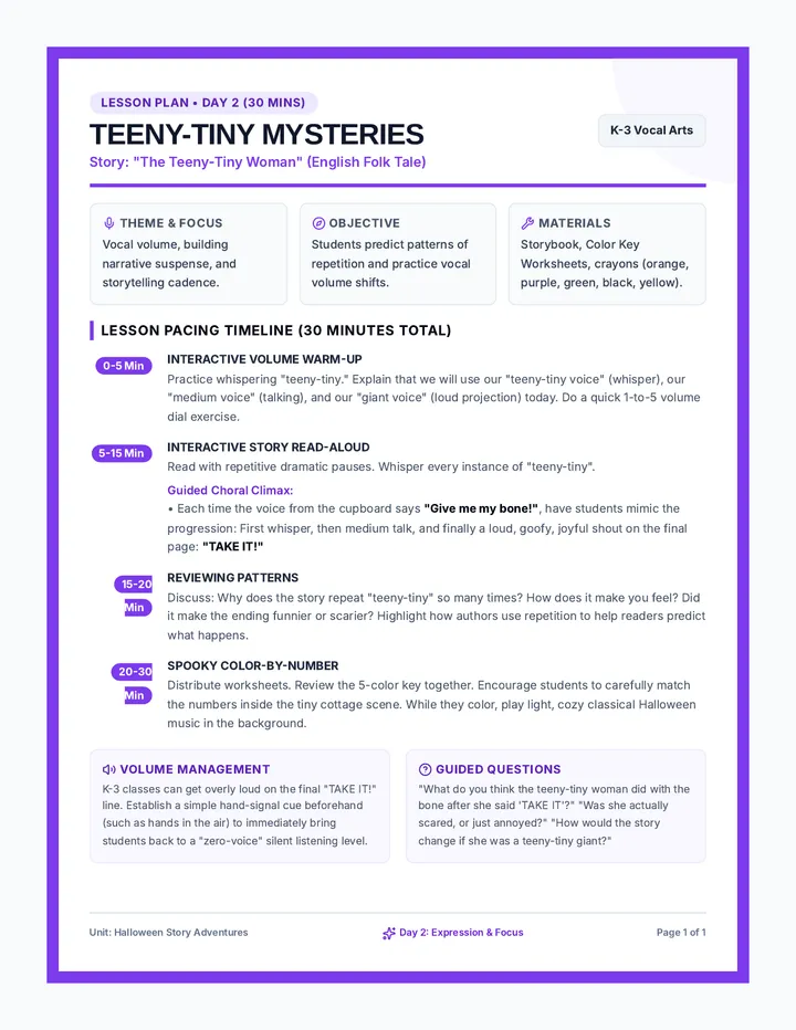 Teeny Tiny Teacher Guide