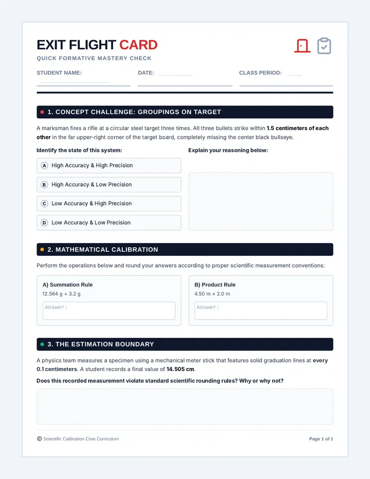 Bullseye Metrics Exit Ticket