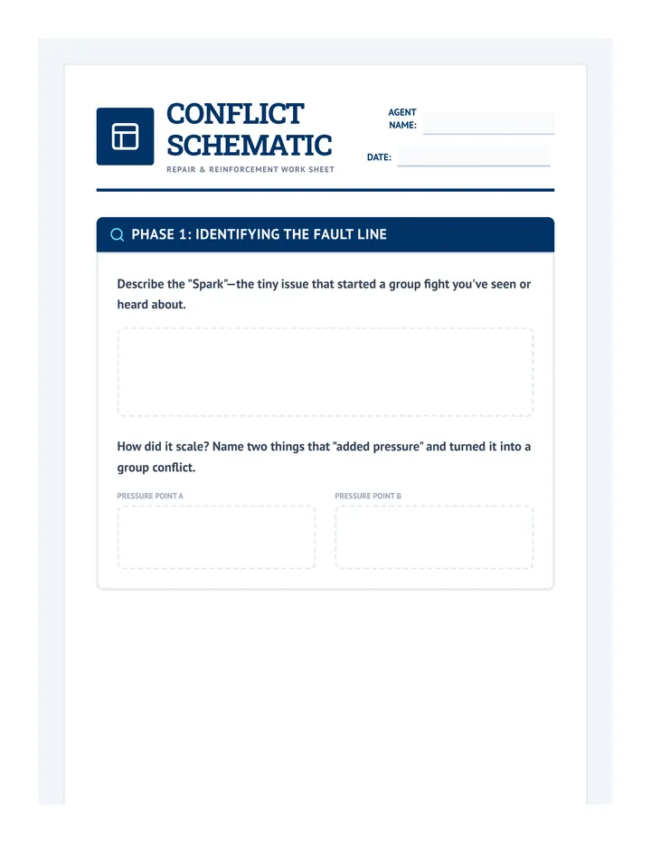 Conflict Schematic Worksheet