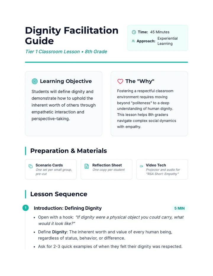 Dignity Facilitation Guide
