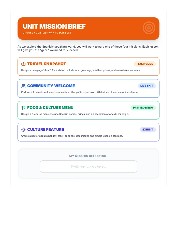 Spanish Project Mission Brief v2