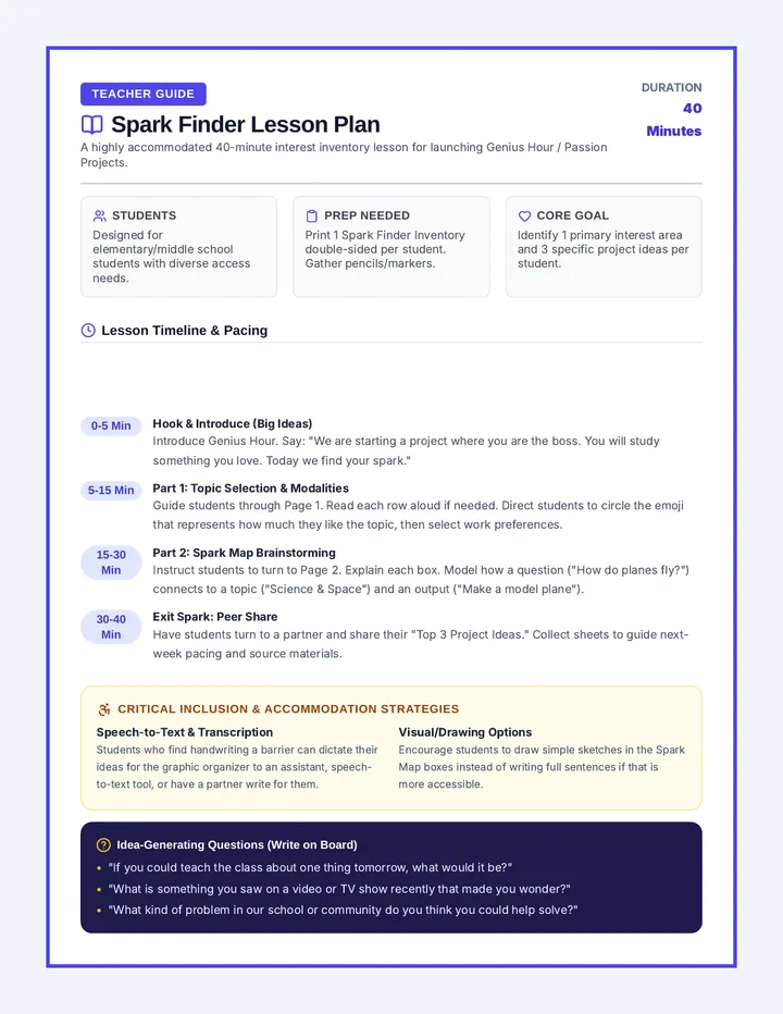 Spark Finder Teacher Guide