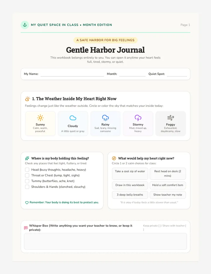 Gentle Harbor Workbook