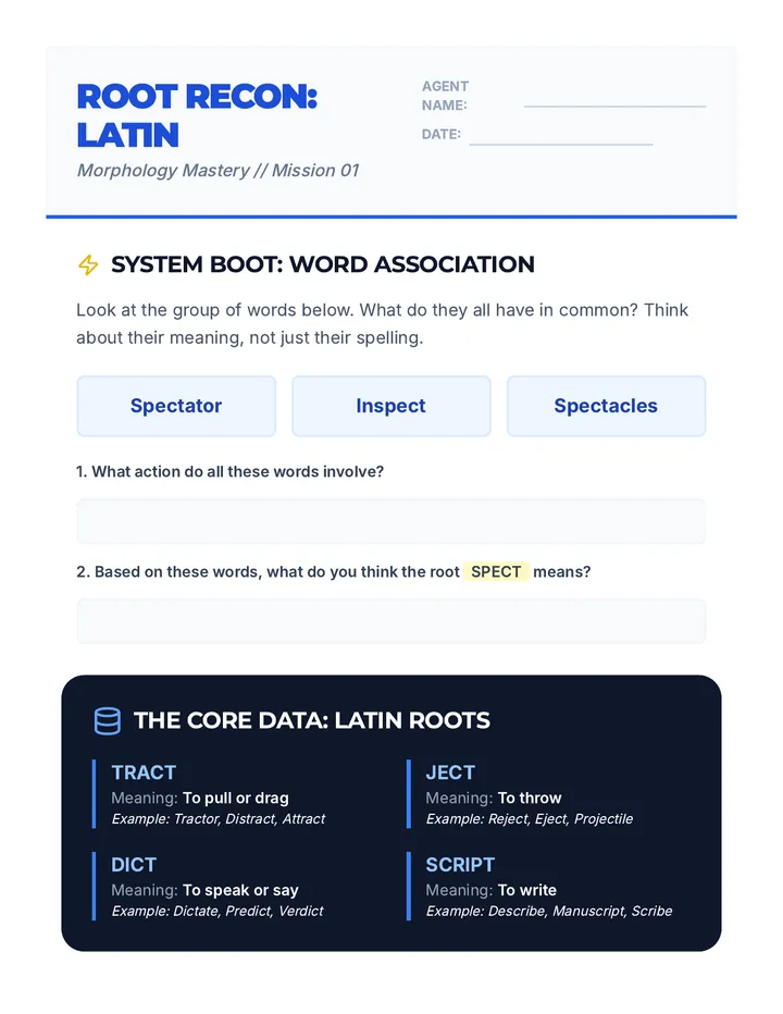 Root Recon Worksheet