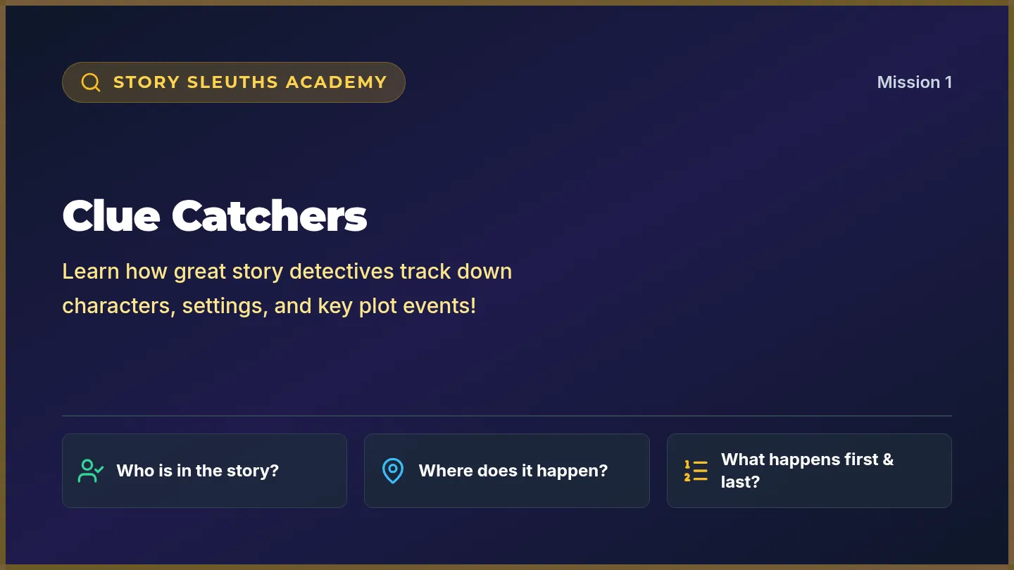 Clue Catchers Slides