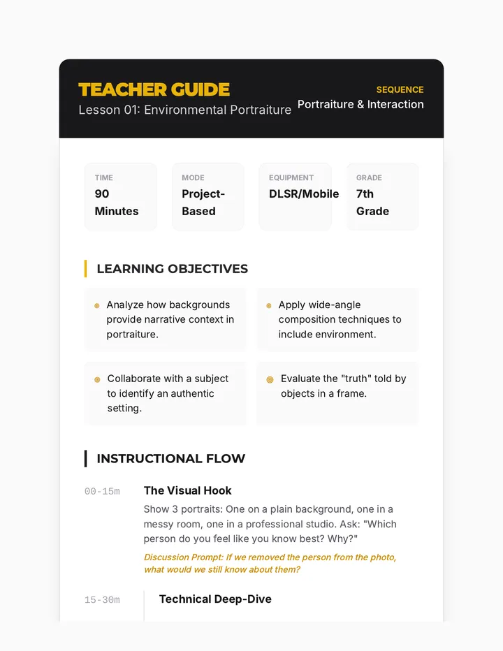 Environmental Portrait Teacher Guide