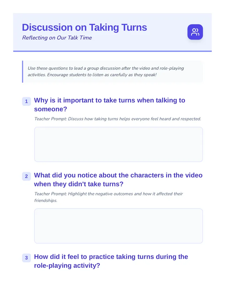Talk Time Discussion Guide