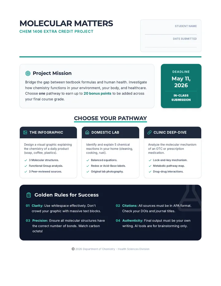 Molecular Matters Project Instructions