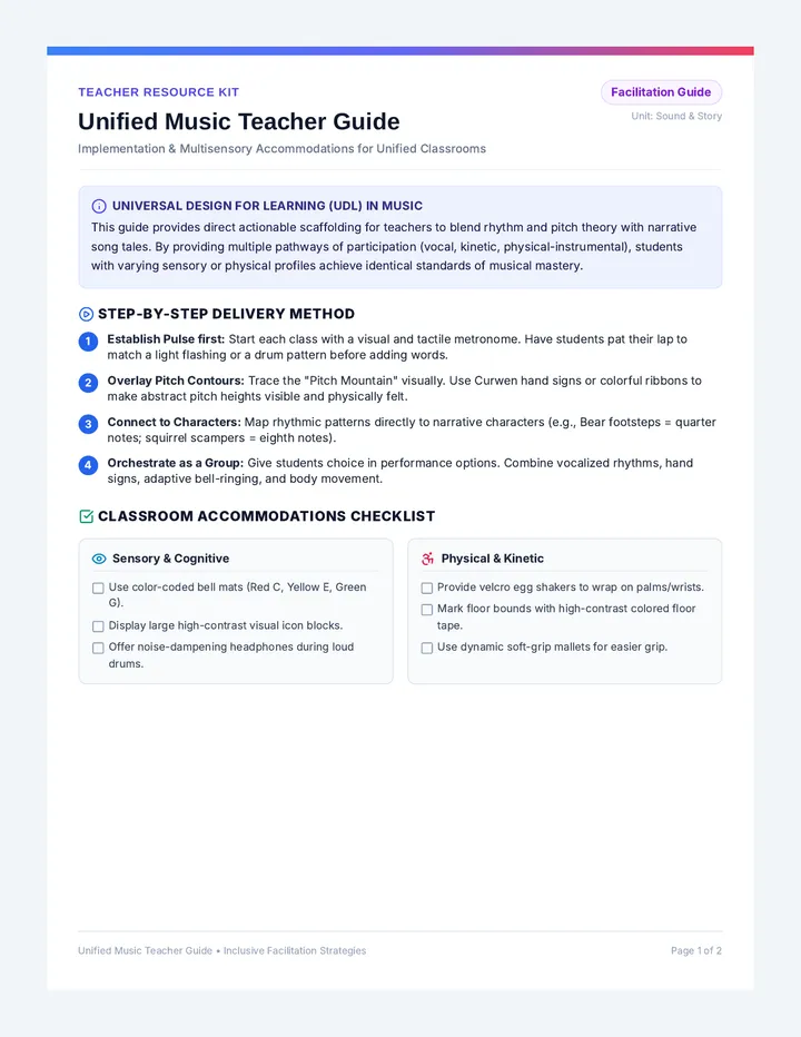 Unified Music Teacher Guide