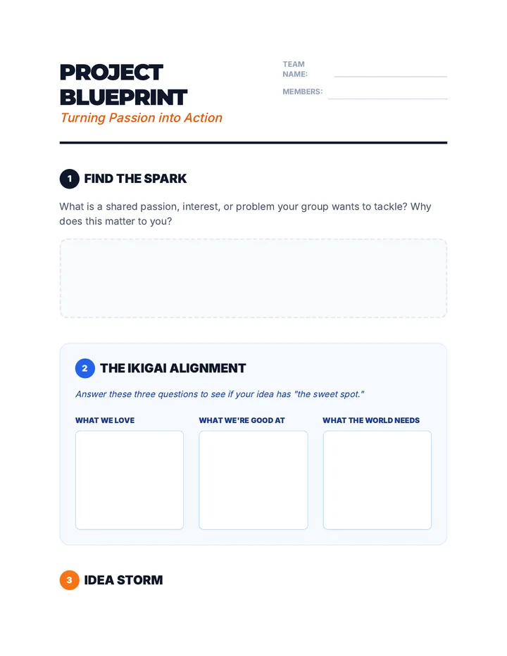 Project Blueprint Worksheet