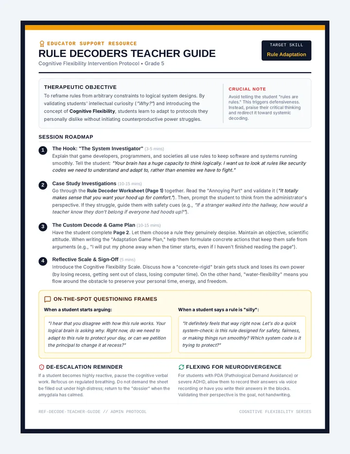 Rule Decoders Teacher Guide