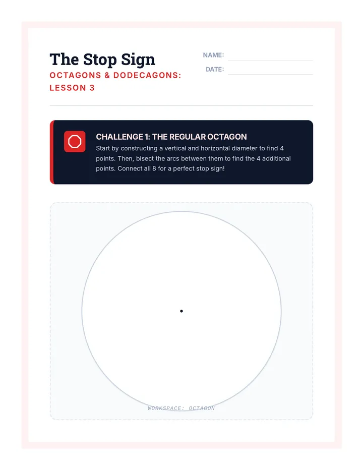 Stop Sign Worksheet