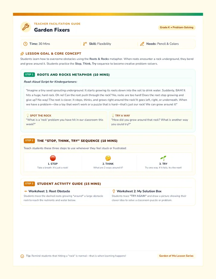 Garden Fixers Teacher Guide
