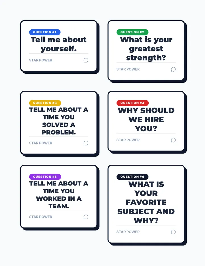 Question Quest Cards