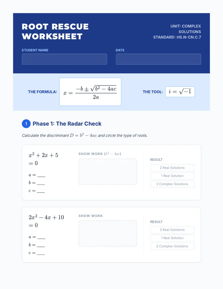 Root Rescue Worksheet