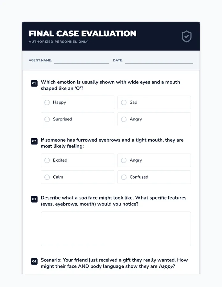 Feeling Faces Quiz