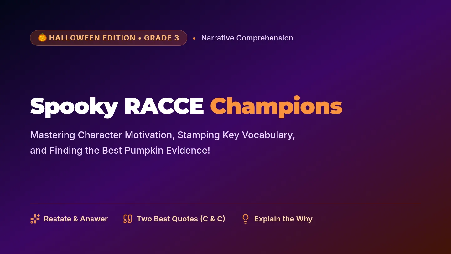 Halloween RACCE Lesson Slides
