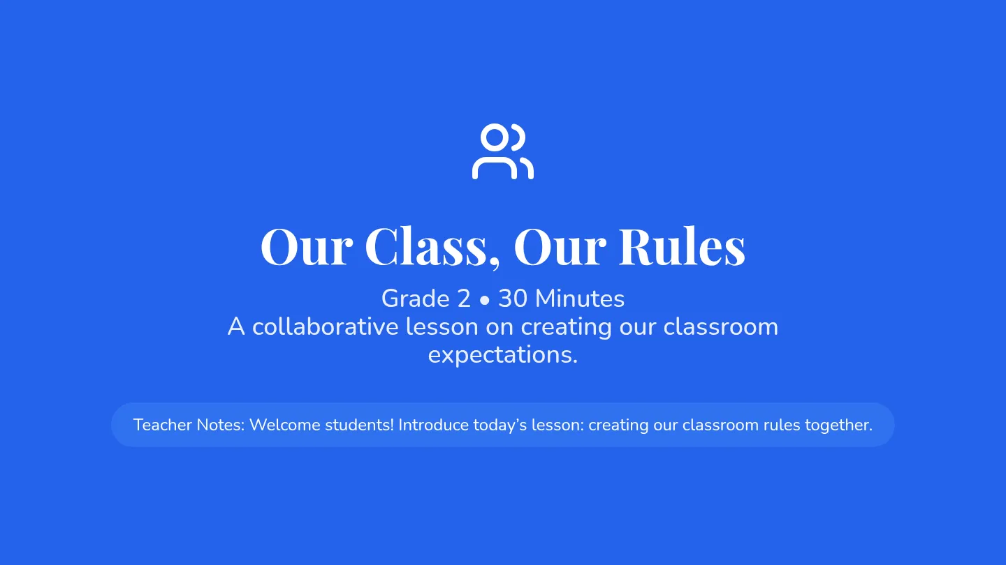 Our Class Rules Slides