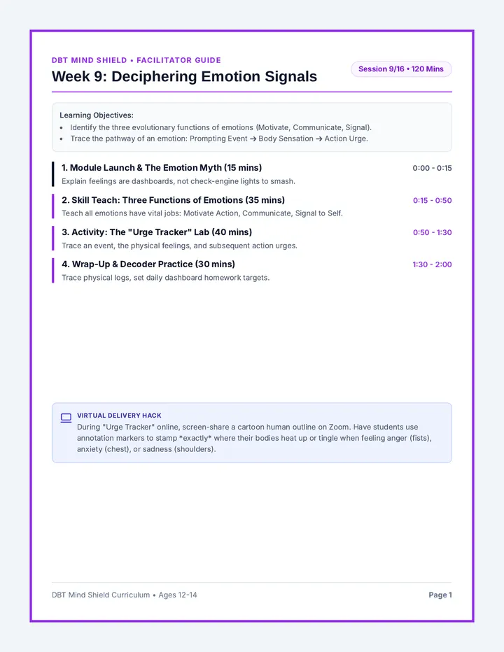 Emotion Regulation Facilitator Guide