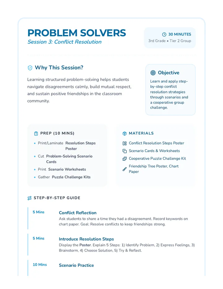 Solving Spats Lesson Plan