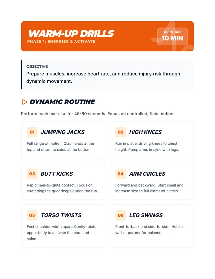 Warm Up Drills Guide