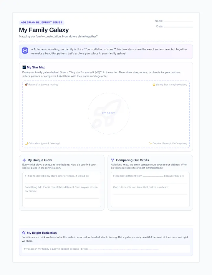 Family Galaxy Worksheet