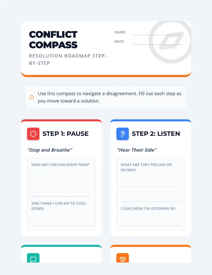 Conflict Compass Organizer