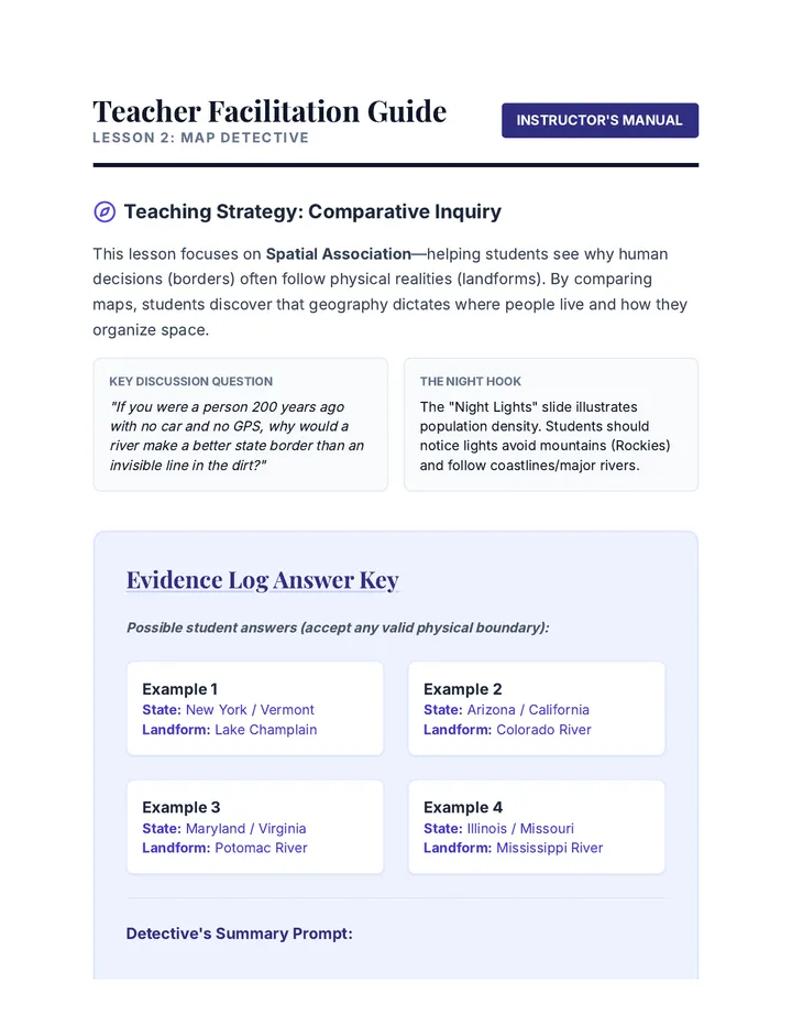 Map Detective Teacher Guide