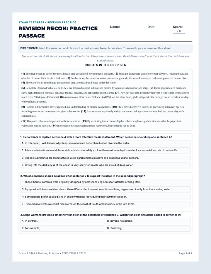 Revision Recon Practice Passage
