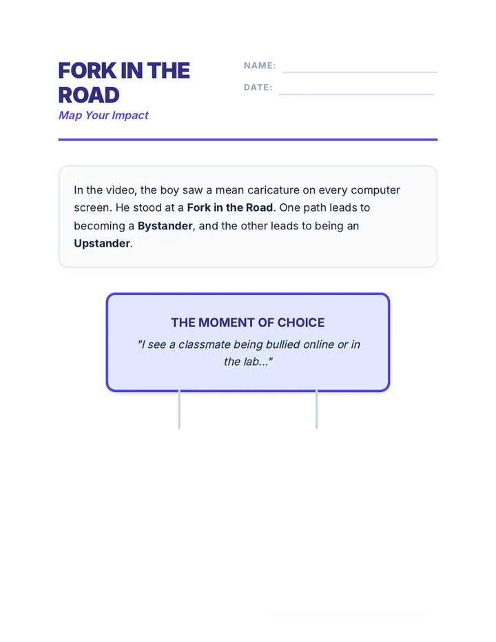 Fork Road Worksheet
