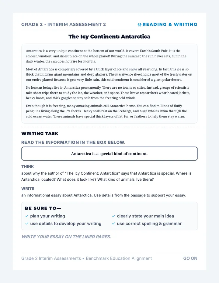 Ice Writers Worksheet