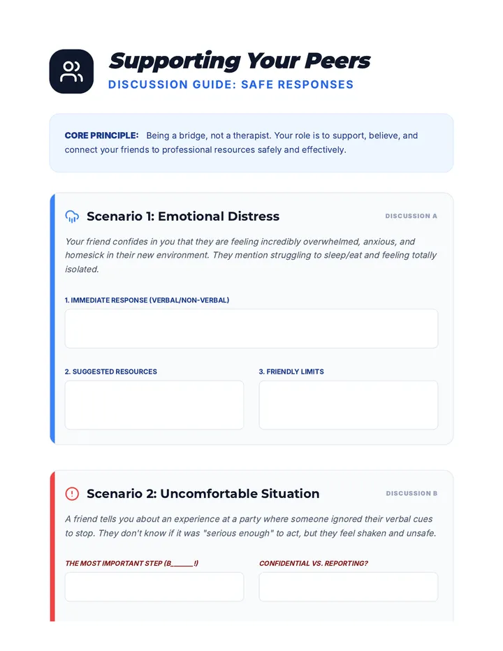 Friend Disclosure Discussion Guide