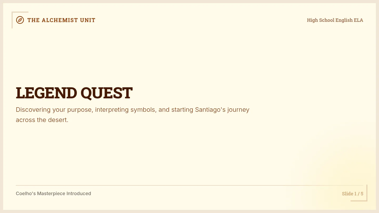 Legend Quest Slides