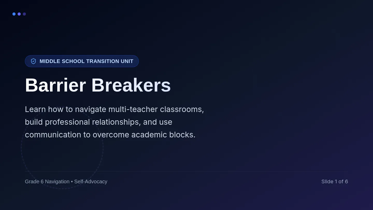Barrier Breakers Slides