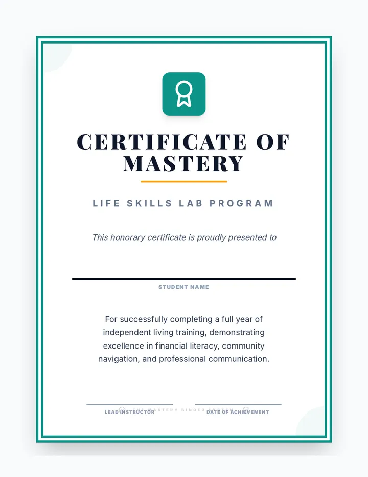 Lab Graduation Certificate