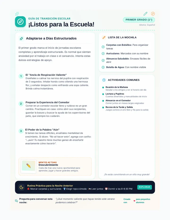 First Grade Readiness Spanish Newsletter